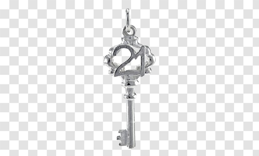 Charm Bracelet Sterling Silver Locket - Gold - 21st Key Transparent PNG