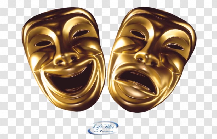 Gorey Mask Theatre Commedia Dellarte - Metal - Comedy And Tragedy Masks Transparent PNG