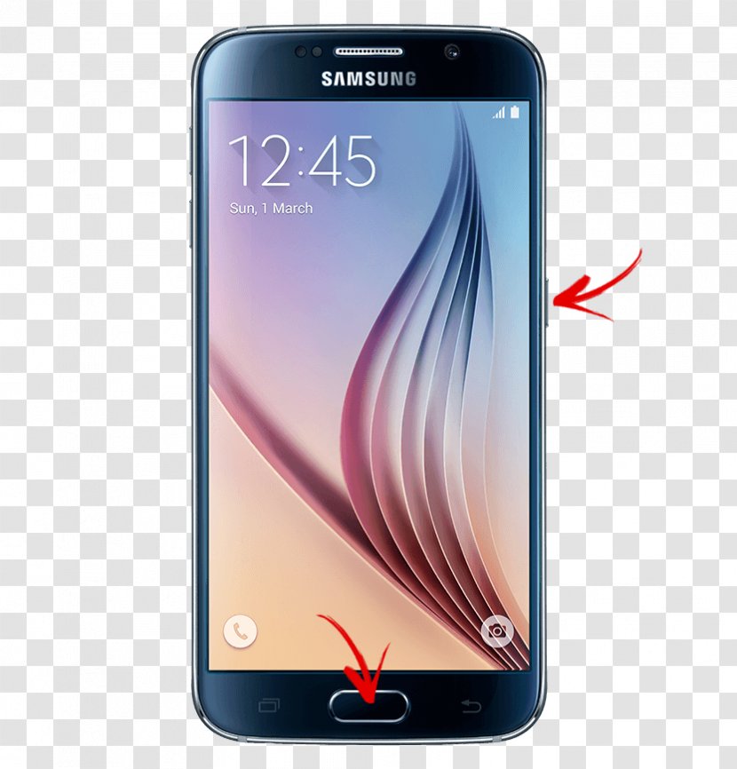 Samsung Galaxy S6 Edge Android Smartphone 4G Transparent PNG