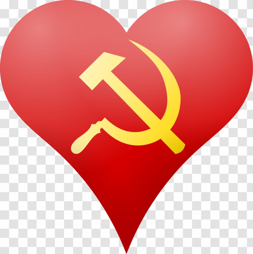 Soviet Union Hammer And Sickle Communism T-shirt - Heart Transparent PNG