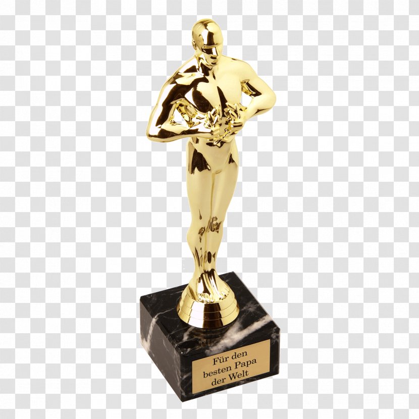 Trophy Figurine Academy Awards Statue - Brass Transparent PNG