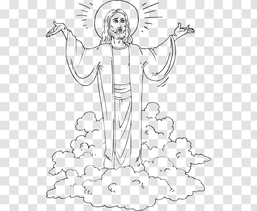 Hesus Drawing Risen Coloring Book Child - Neck - Christiano Transparent PNG