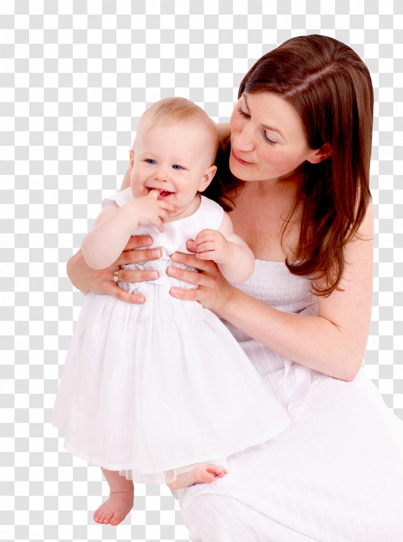 Infant Mother - Cartoon - Mom With Baby Transparent PNG