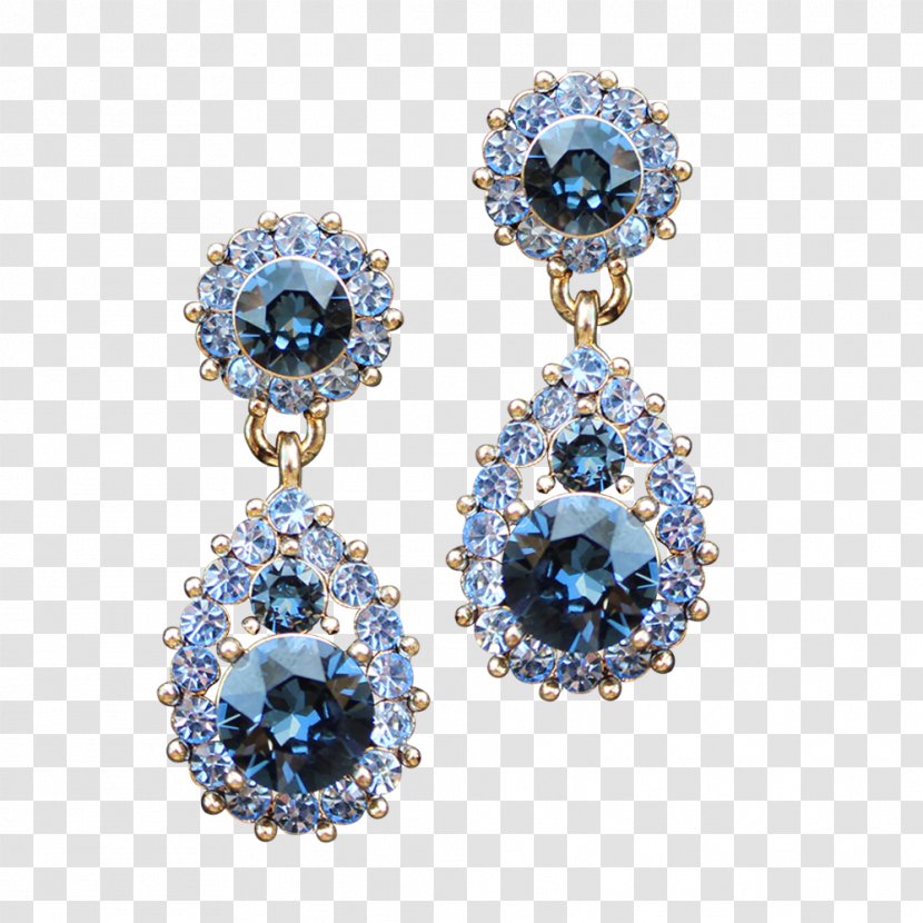Earring Sapphire Jewellery Swarovski AG Lily And Rose - Blue Transparent PNG