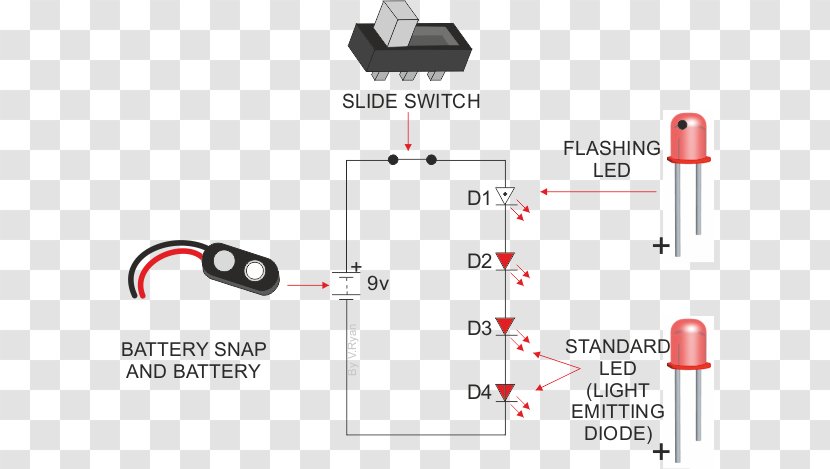 Light-emitting Diode LED Circuit Diagram Wiring - Light Transparent PNG