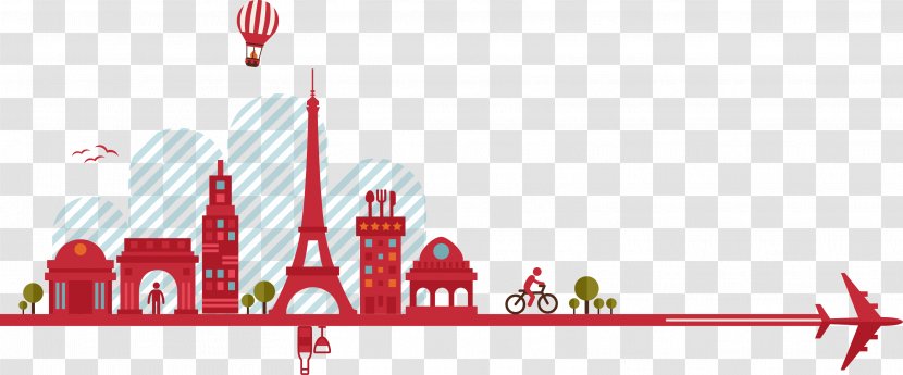 Infographic Drawing Silhouette - Software - Creative Paris City Vector Transparent PNG