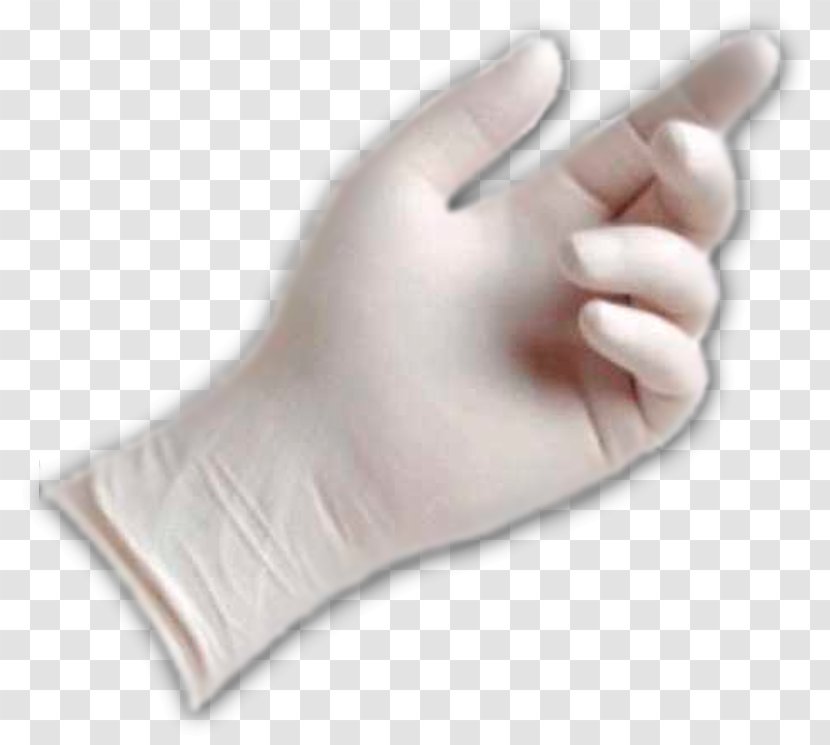 Thumb Medical Glove Rubber Hand - Nitrile Transparent PNG