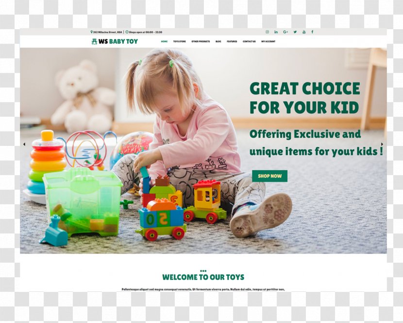 Toy Shop WooCommerce Template Monster WordPress Transparent PNG