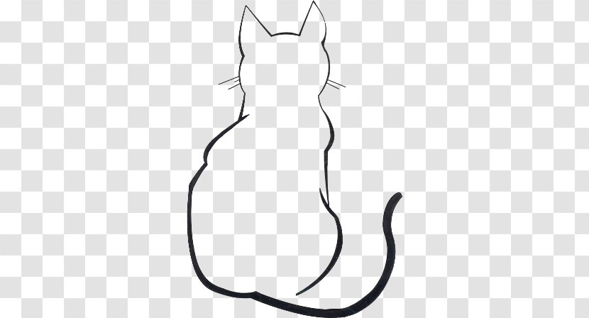Whiskers Cat Silhouette Drawing Clip Art - Line Transparent PNG