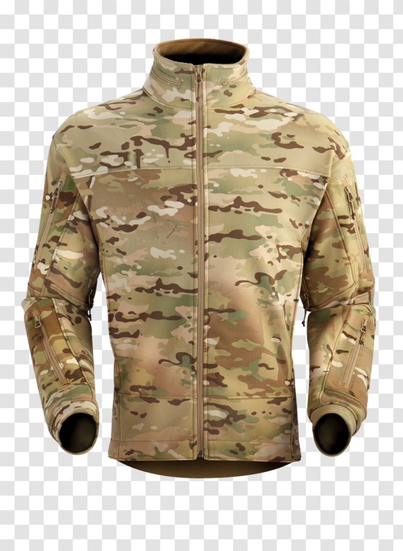 Operational Camouflage Pattern MultiCam Jacket Polar Fleece Army Combat Uniform - Flight Cap Transparent PNG