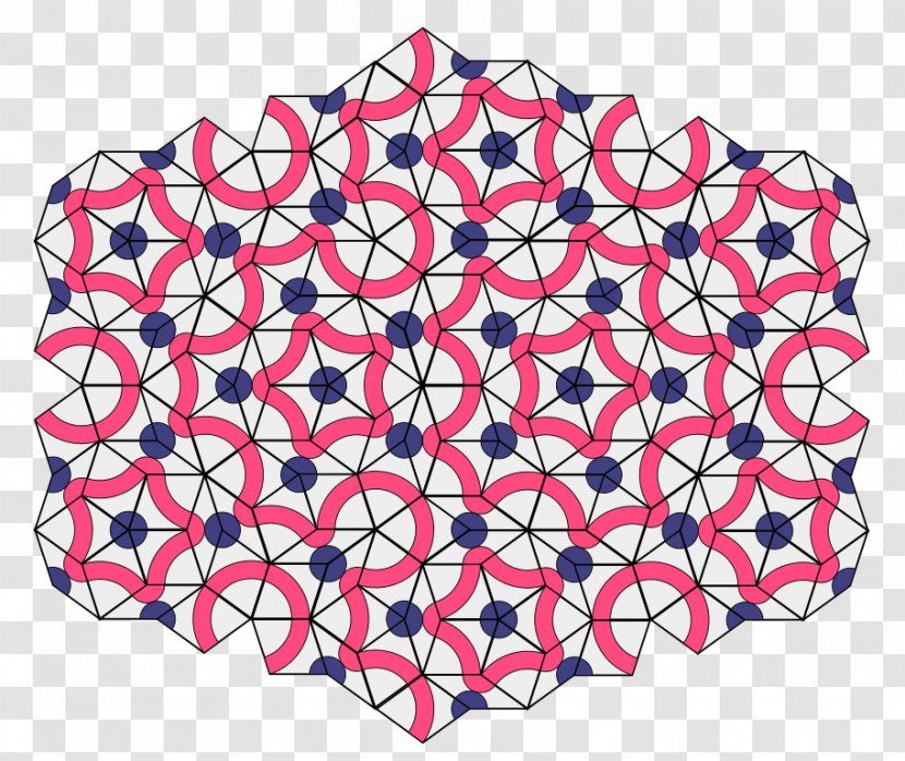 Penrose Tiling Aperiodic Tessellation Mathematics Set Of Prototiles - Pentagonal Transparent PNG