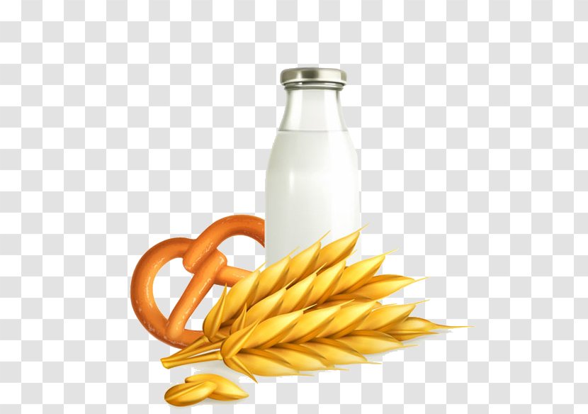 Milk Breakfast Cereal Wheat - Ear - And Barley Transparent PNG