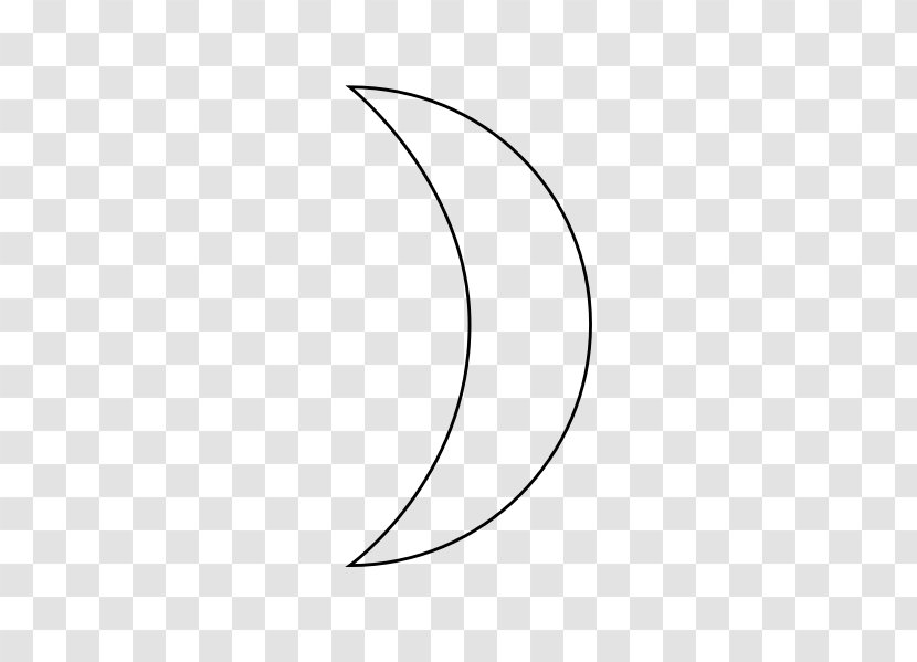 Line Art Circle Crescent Point Angle - Symbol - Alchemical Transparent PNG