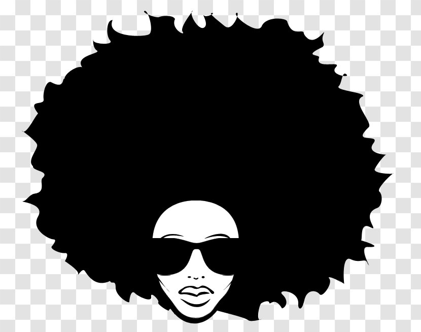 Afro-textured Hair Black African American Big - Monochrome Photography - Afro Transparent PNG