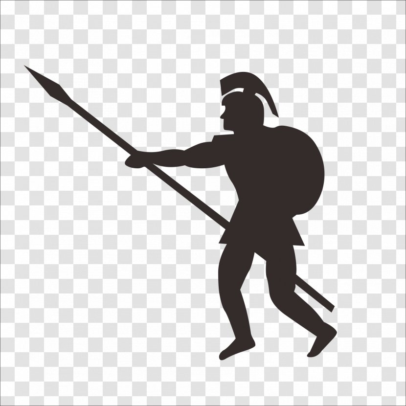 Ancient Rome Soldier Silhouette Clip Art - Warrior - Soldiers Transparent PNG
