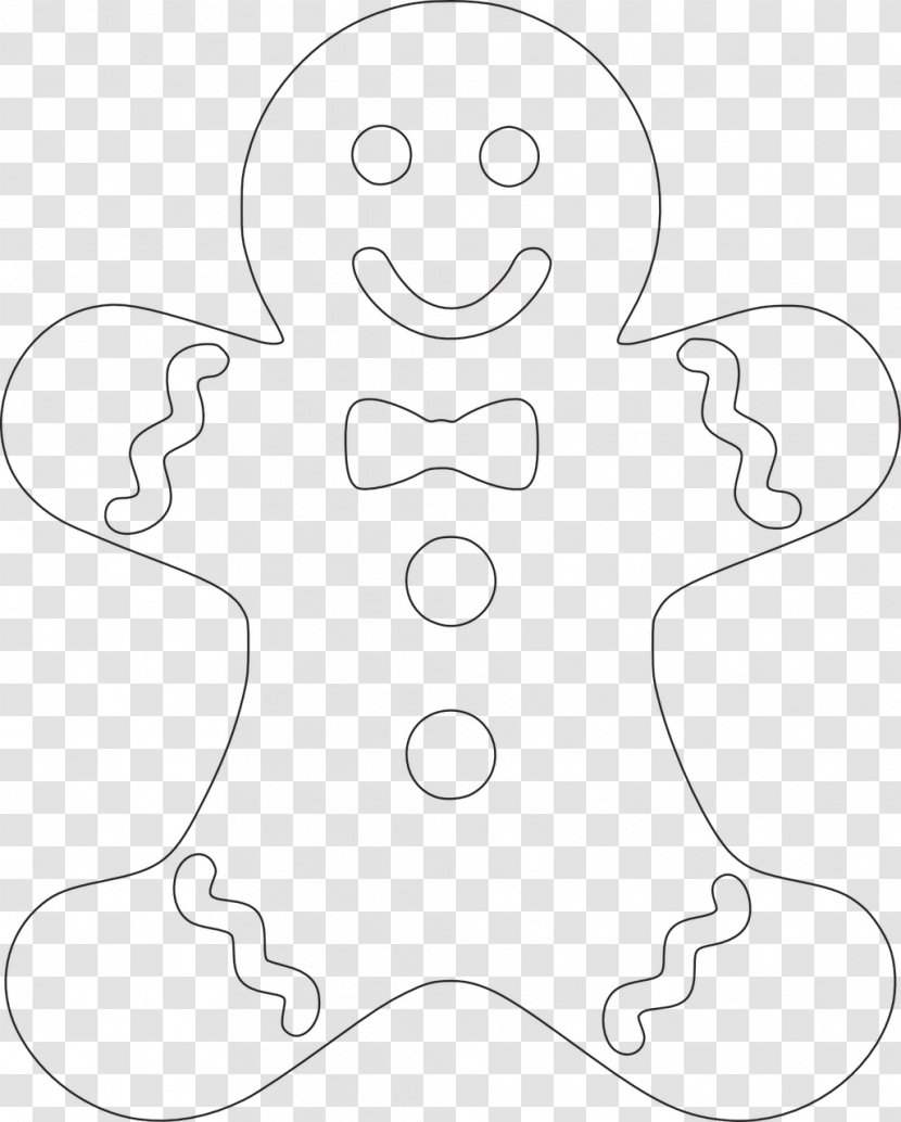 The Gingerbread Man Coloring Book Biscuits - Cartoon - Outline Transparent PNG