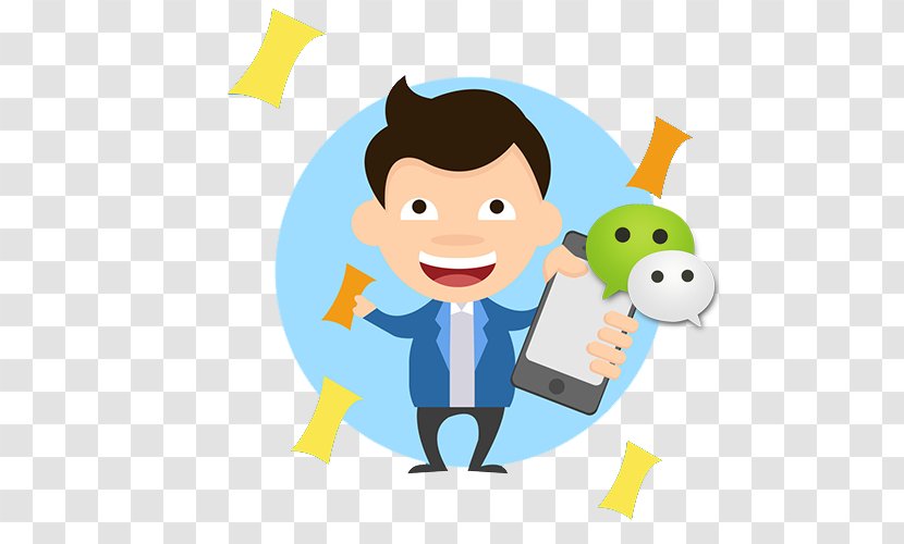 WeChat Longquanyi District Service Business User Interface Design - Finger - Cartoon Characters To Pay Attention Transparent PNG