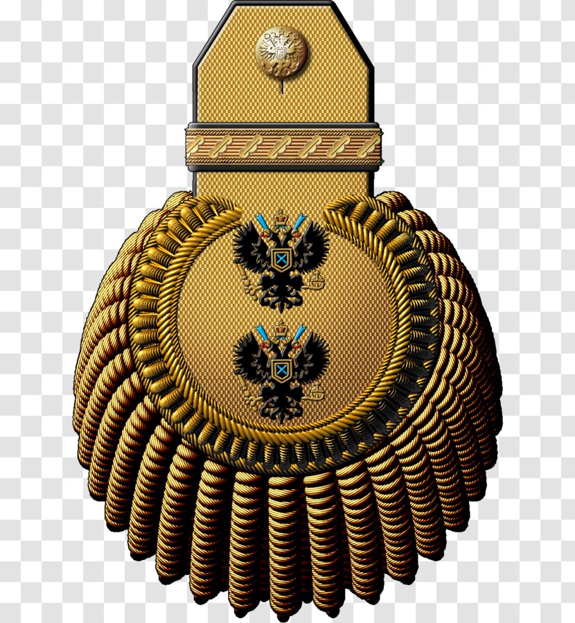 Imperial Russian Navy General Army Epaulette Officer - Military - Engineer Transparent PNG
