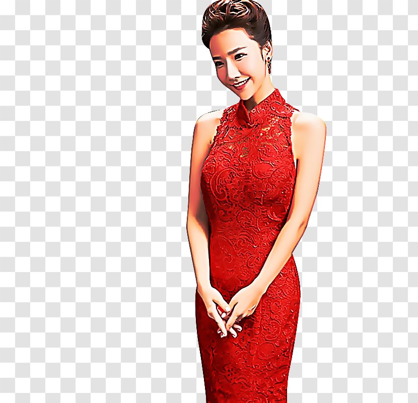 Chinese Wedding - Fashion Model - Satin Aline Transparent PNG