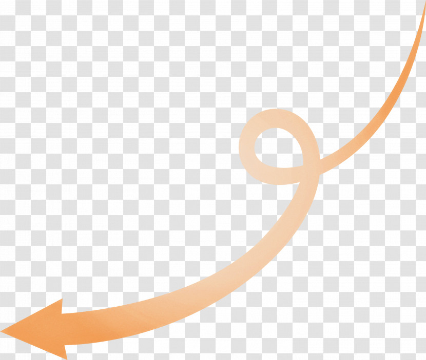 Curved Arrow Transparent PNG