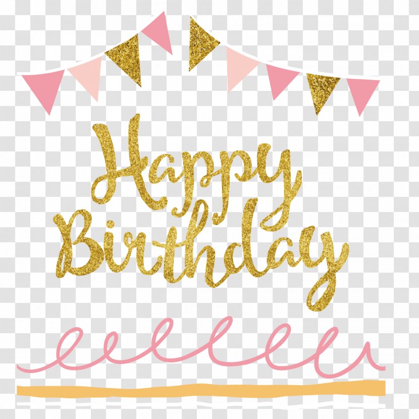 Birthday Cake Greeting Card Customs And Celebrations - Area - Decorative Vector Retro Transparent PNG