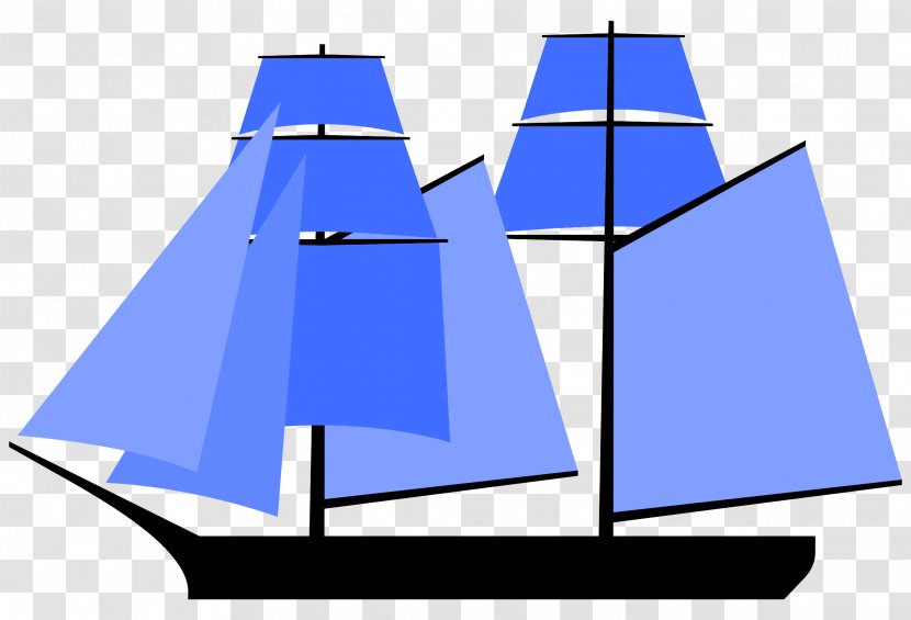 Sailboat Sailing Ship Topsail Schooner Goélette à Hunier - Sail Transparent PNG