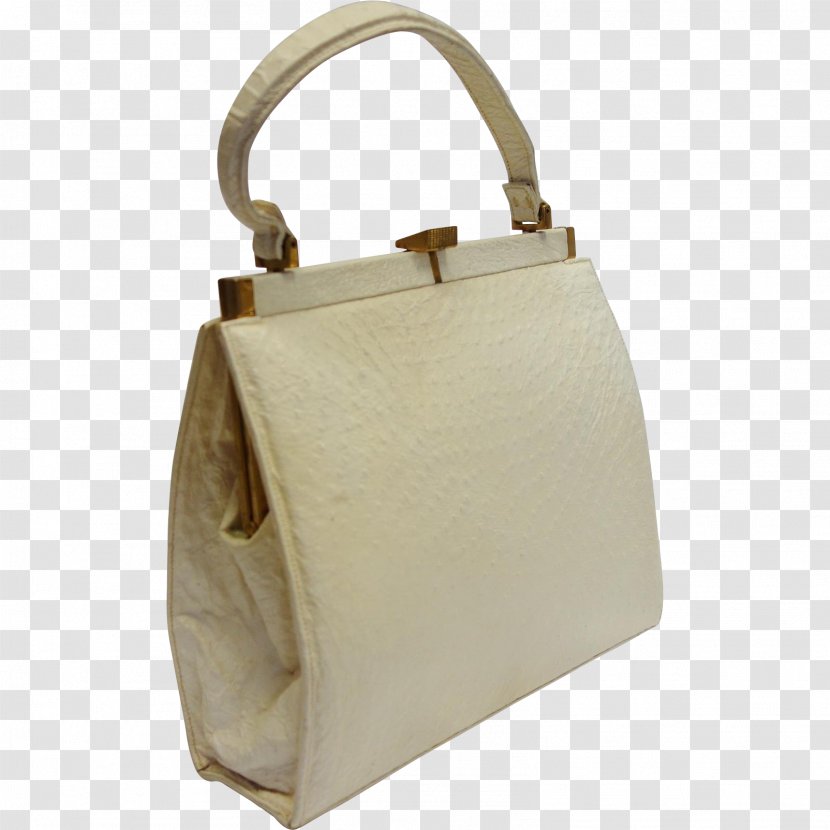 Handbag Leather Common Ostrich Beige - White Transparent PNG