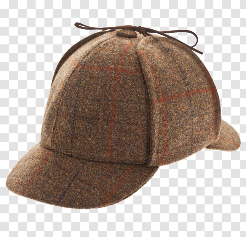 Deerstalker Sherlock Holmes Top Hat Cap - Fedora Transparent PNG
