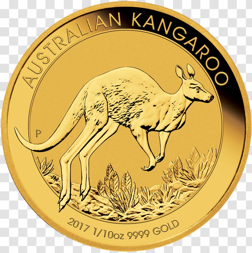 Perth Mint Australian Gold Nugget Kangaroo Bullion Coin Transparent PNG