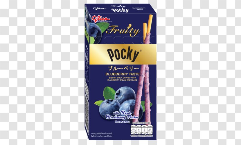 2 Packs Glico Pocky Fruity Flavor Blueberry Biscuit Sticks 35 G / 1.23 Oz Japanese Cuisine Ezaki Co., Ltd. - Snack - Fruit Transparent PNG