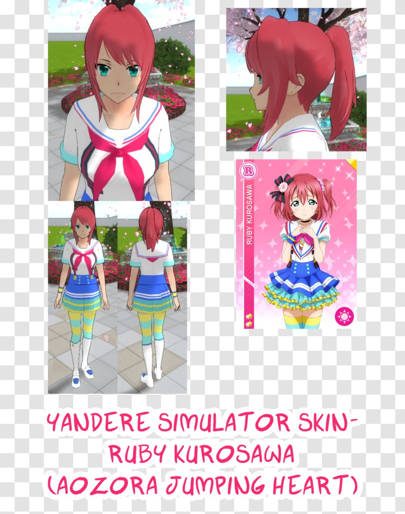Yandere Simulator Aozora Jumping Heart Desktop Wallpaper Character - Cartoon - Love Live Ruby Transparent PNG
