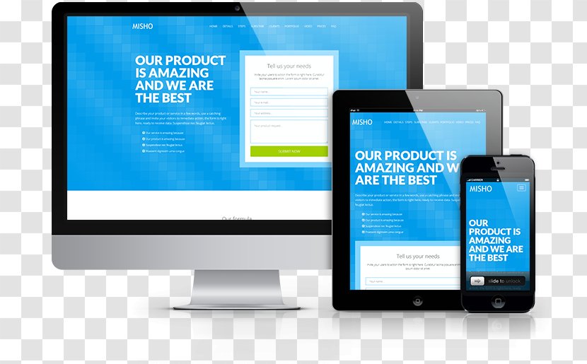 Responsive Web Design Landing Page Cyber Fox Digital Marketing - Display Advertising Transparent PNG