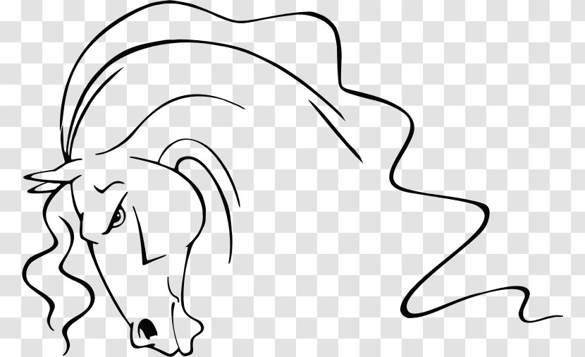 Horse Line Art Drawing Clip - Cartoon Transparent PNG