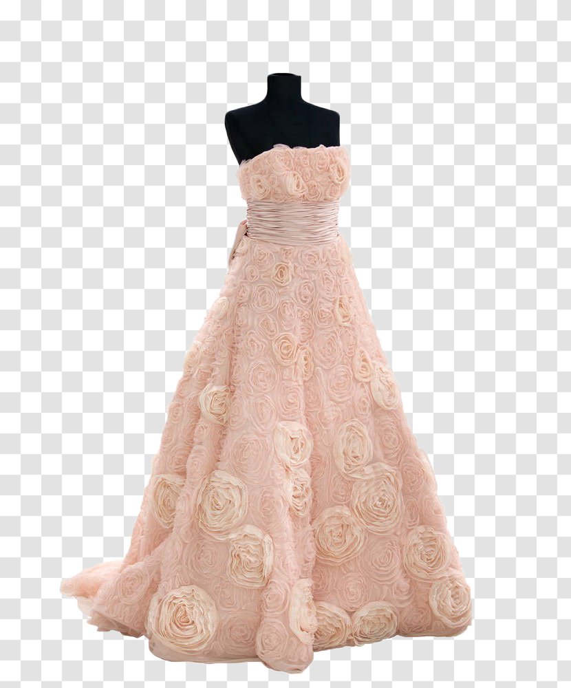 Wedding Dress Stock Photography Mannequin Clothing - Formal Wear - Pink Skirt Transparent PNG