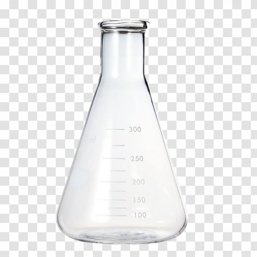 Erlenmeyer Flask Laboratory Glassware Round-bottom - Bottle - Free Glass Flasks Pull Material Transparent PNG