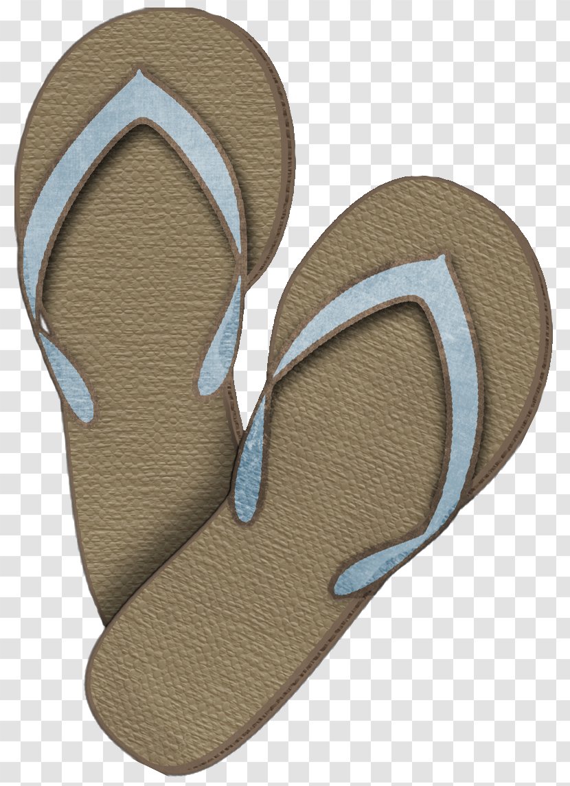 Flip-flops Cartoon - Walking Shoe - Brown Sandals Transparent PNG