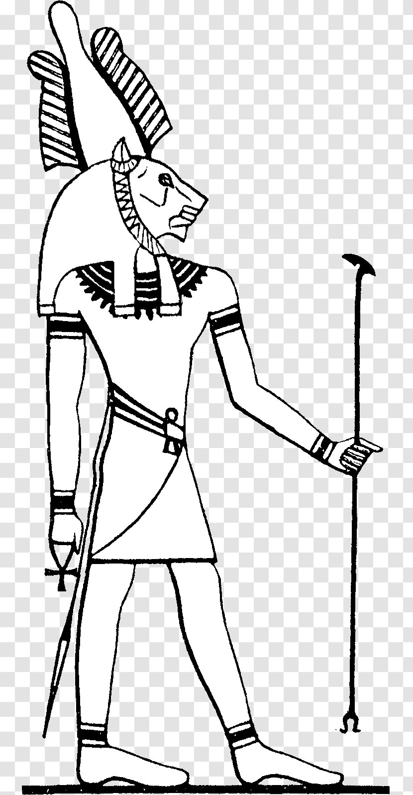 Drawing Line Art Finger Clip - Clothing - Sekhmet Transparent PNG