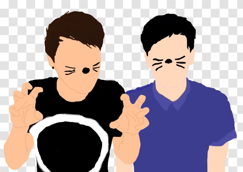 Dan And Phil YouTuber BBC Radio 1 YouNow Quiz - Silhouette - Watercolor Transparent PNG