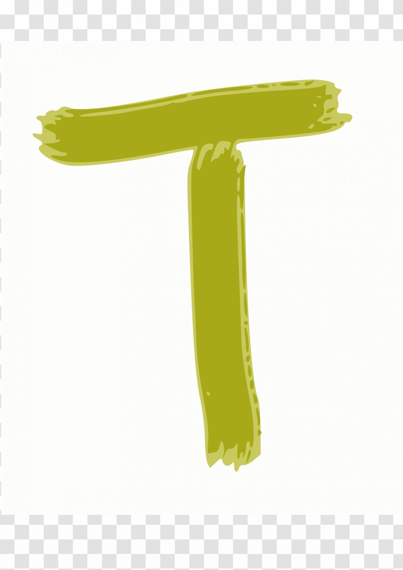 Letter T - Yellow - Grass Transparent PNG
