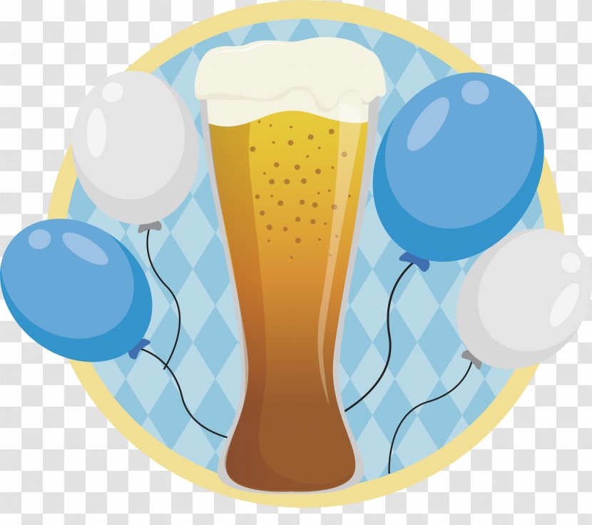 Beer Festival Oktoberfest - Flying Balloon Label Transparent PNG