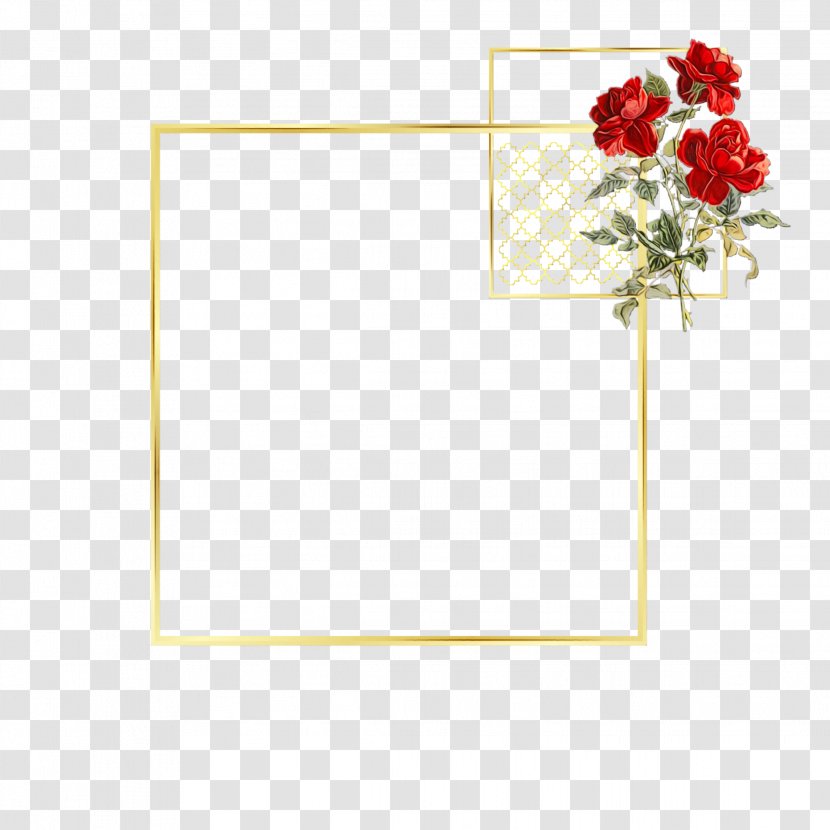 Floral Background Frame - Flower - Rectangle Transparent PNG