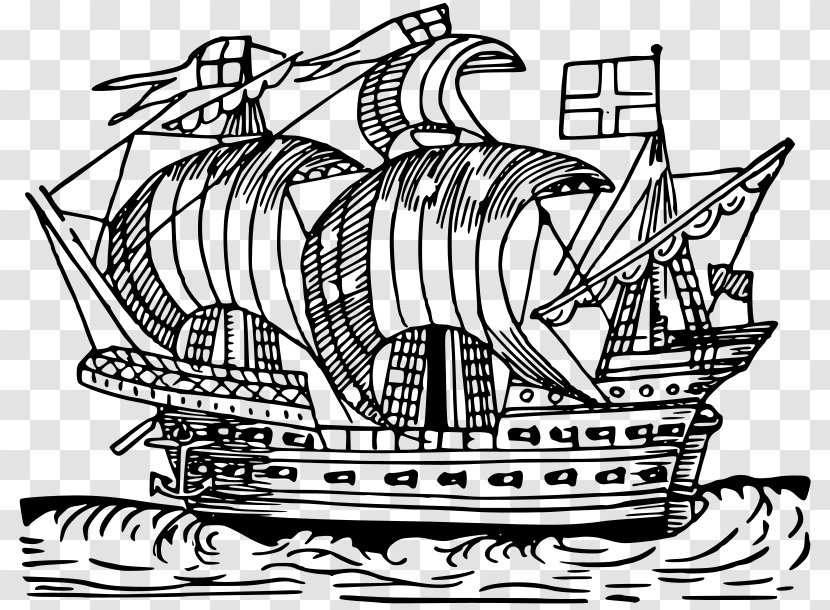 Middle Ages Sailing Ship Boat Clip Art Transparent PNG