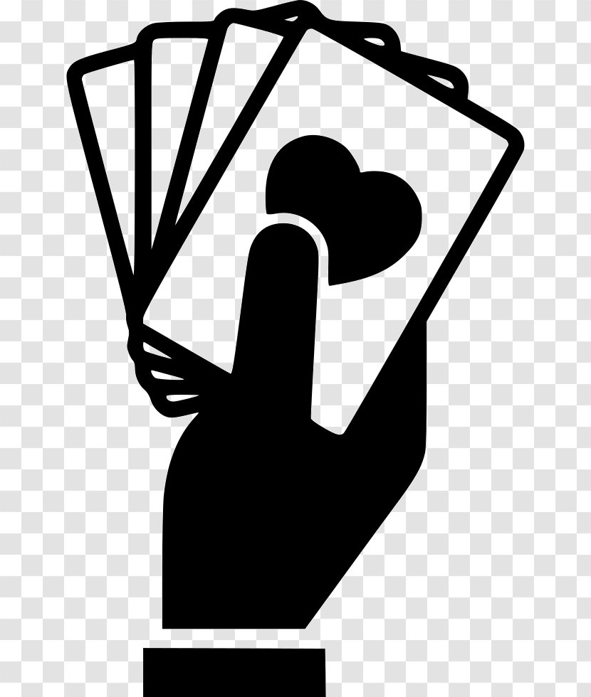 Playing Card Game Suit - Silhouette - Hand Holding Transparent PNG