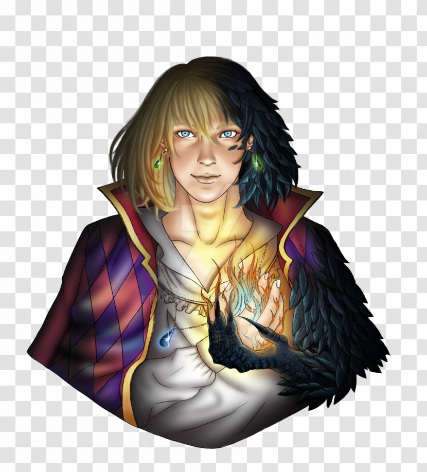Wizard Howl Howl's Moving Castle Drawing Fan Art - Long Hair - Calcifer Transparent PNG