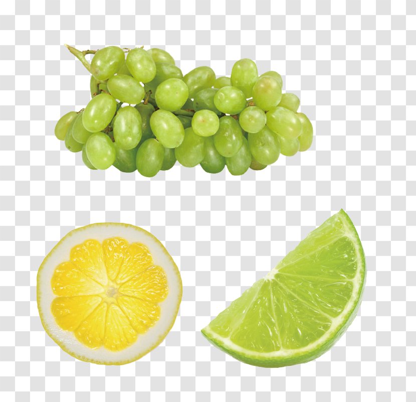 Grape Auglis Lemon - Lime - Creative Fruit Transparent PNG