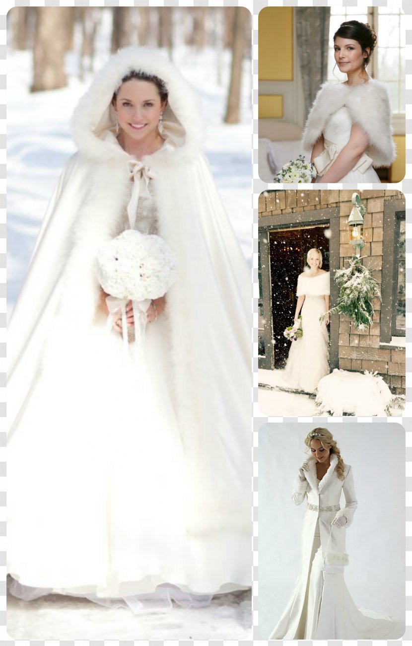 Wedding Dress Bride Fur Clothing - Flower Transparent PNG