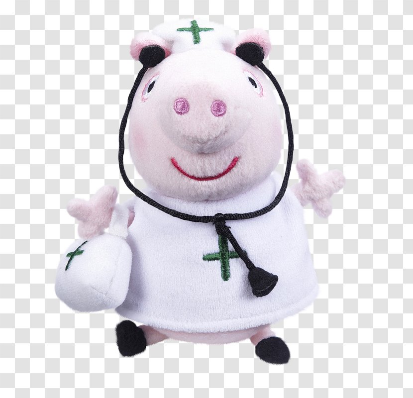 Domestic Pig Plush Wilbur Stuffed Toy - Doctors Transparent PNG