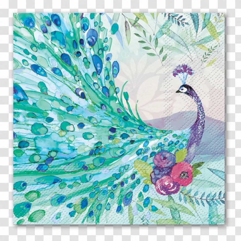 Peafowl Cloth Napkins Plate Pagoda Towel - Bird - Distinguished Guest Transparent PNG