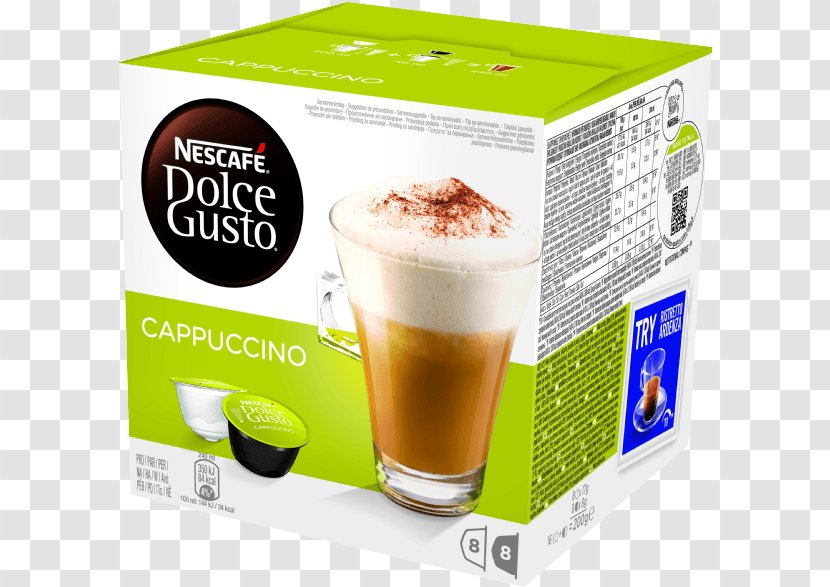 Dolce Gusto Cappuccino Coffee Latte Lungo - Cafe Au Lait Transparent PNG