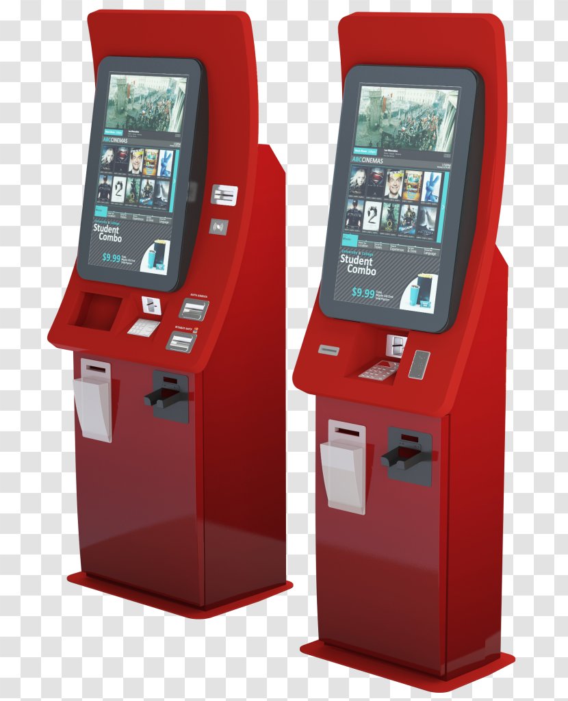 Ticket Cinema Interactive Kiosks Vending Machines Sales - Technology - Electronic Device Transparent PNG
